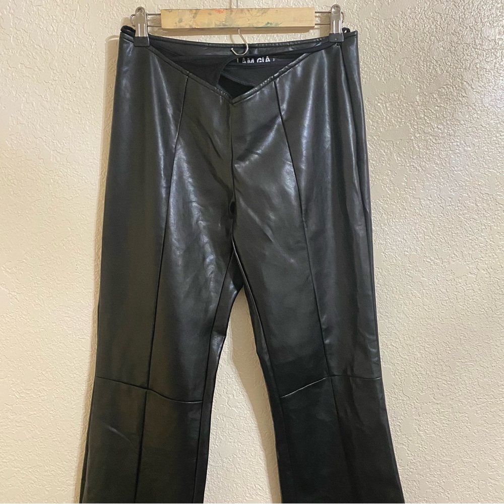 I am Gia tie faux leather pants - Picture 3 of 7